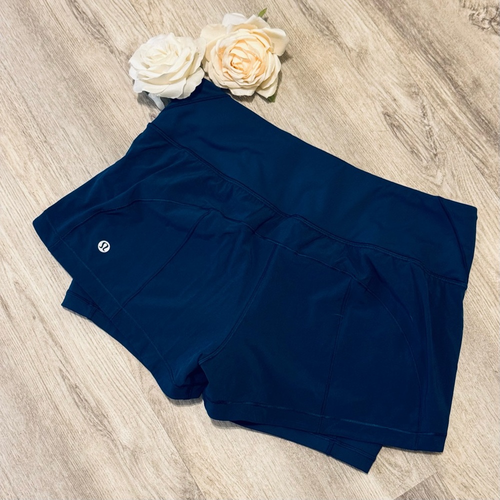 NEW Lululemon Break Free Short 2.5" Inseam Night Tide Lined Shorts - Size 6 - Picture 6 of 9